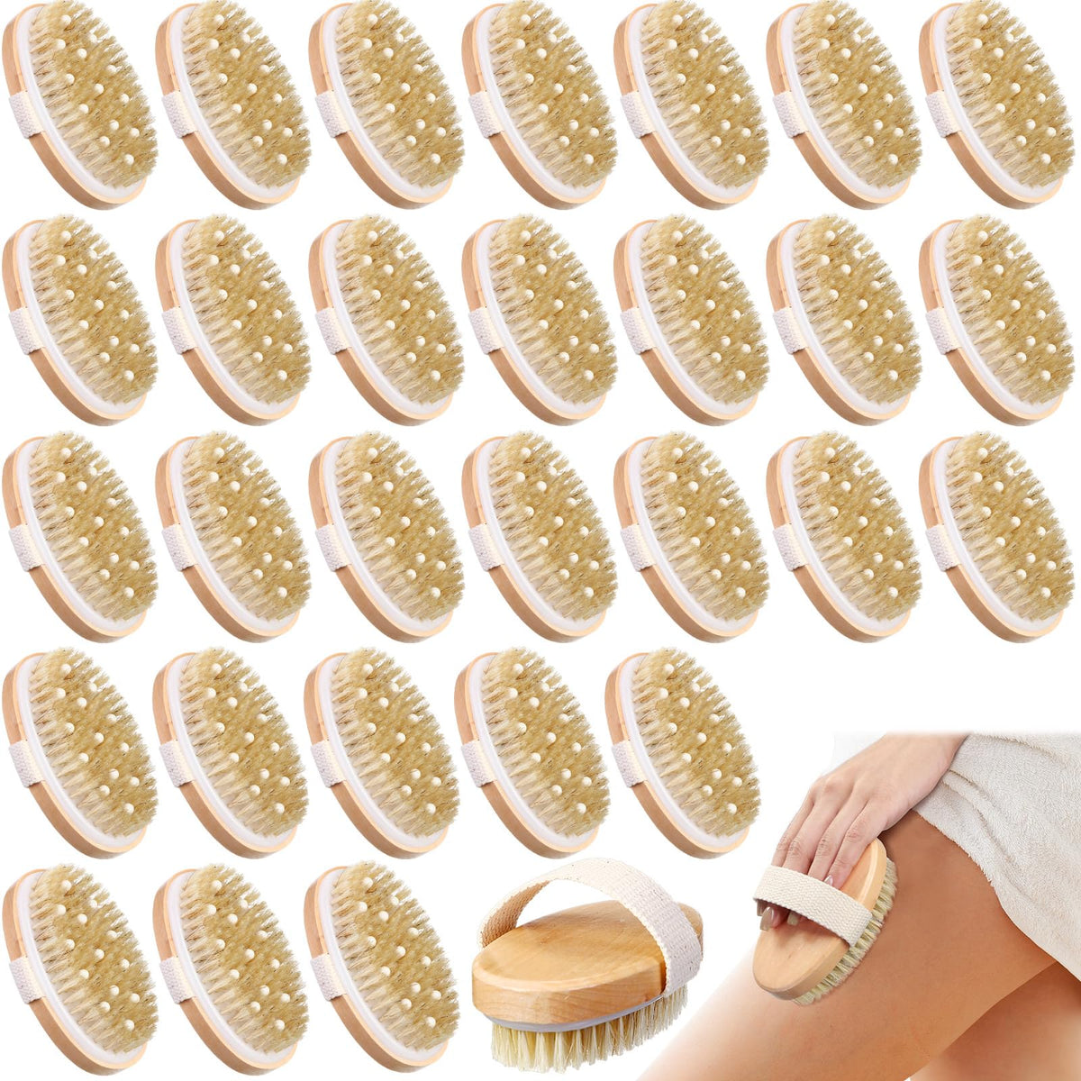 Gejoy 10-piece dry brush set package for full-body exfoliation and lymphatic-friendly cleansing