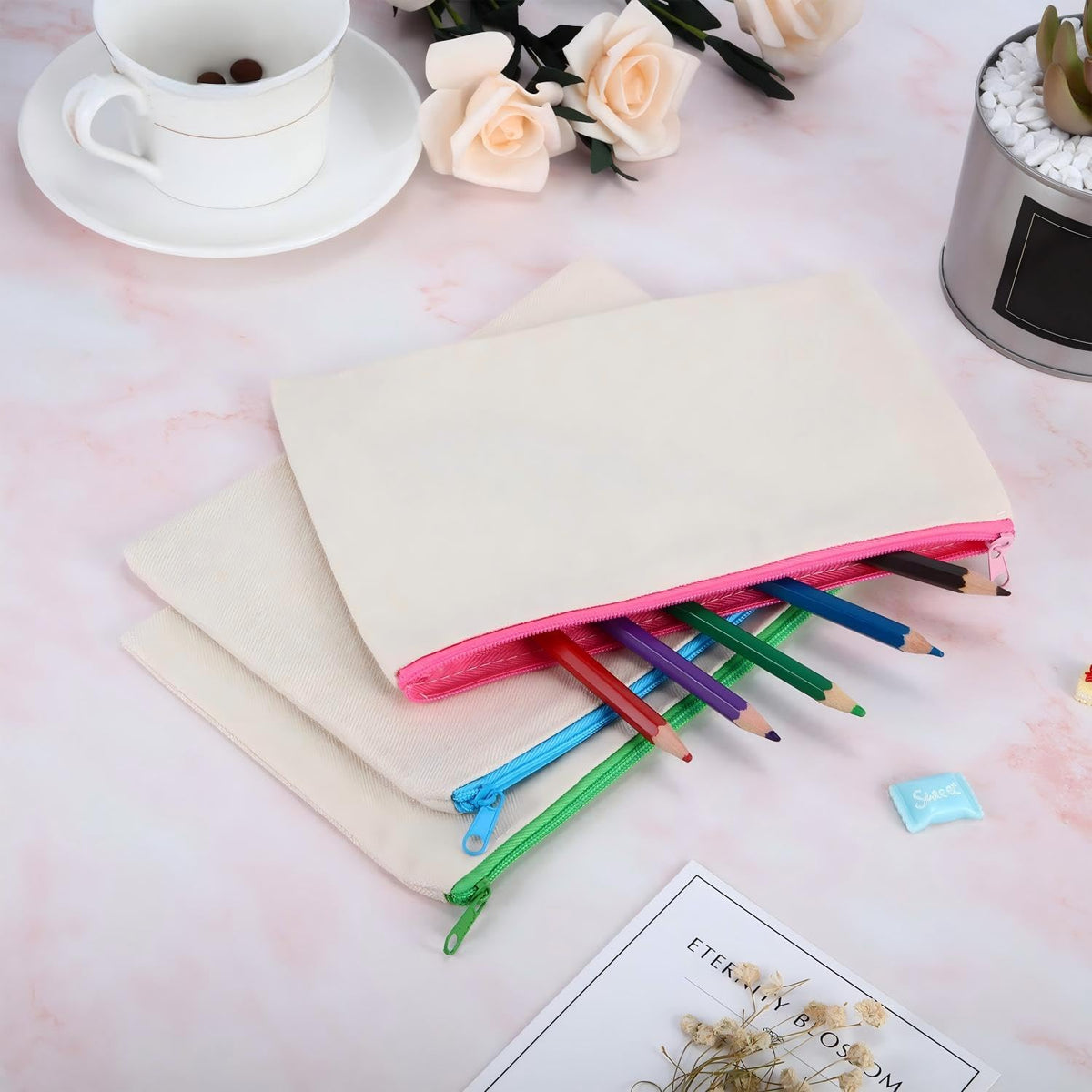 Gejoy colorful zipper color options help you separate items at a glance.