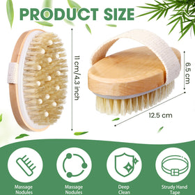 Gejoy dry brush with soft nodules for gentle skin stimulation and dead-skin shedding