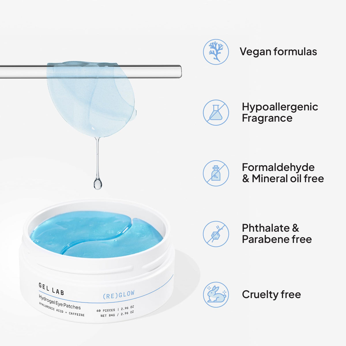 Gel Lab REGLOW 60-patch pack designed for convenient daily use.