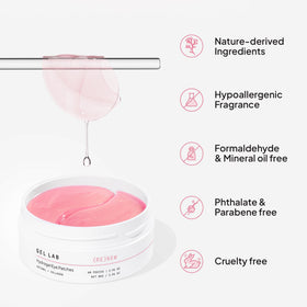 Gel Lab RENEW cruelty-free label reinforces ethical beauty choice for eye care.