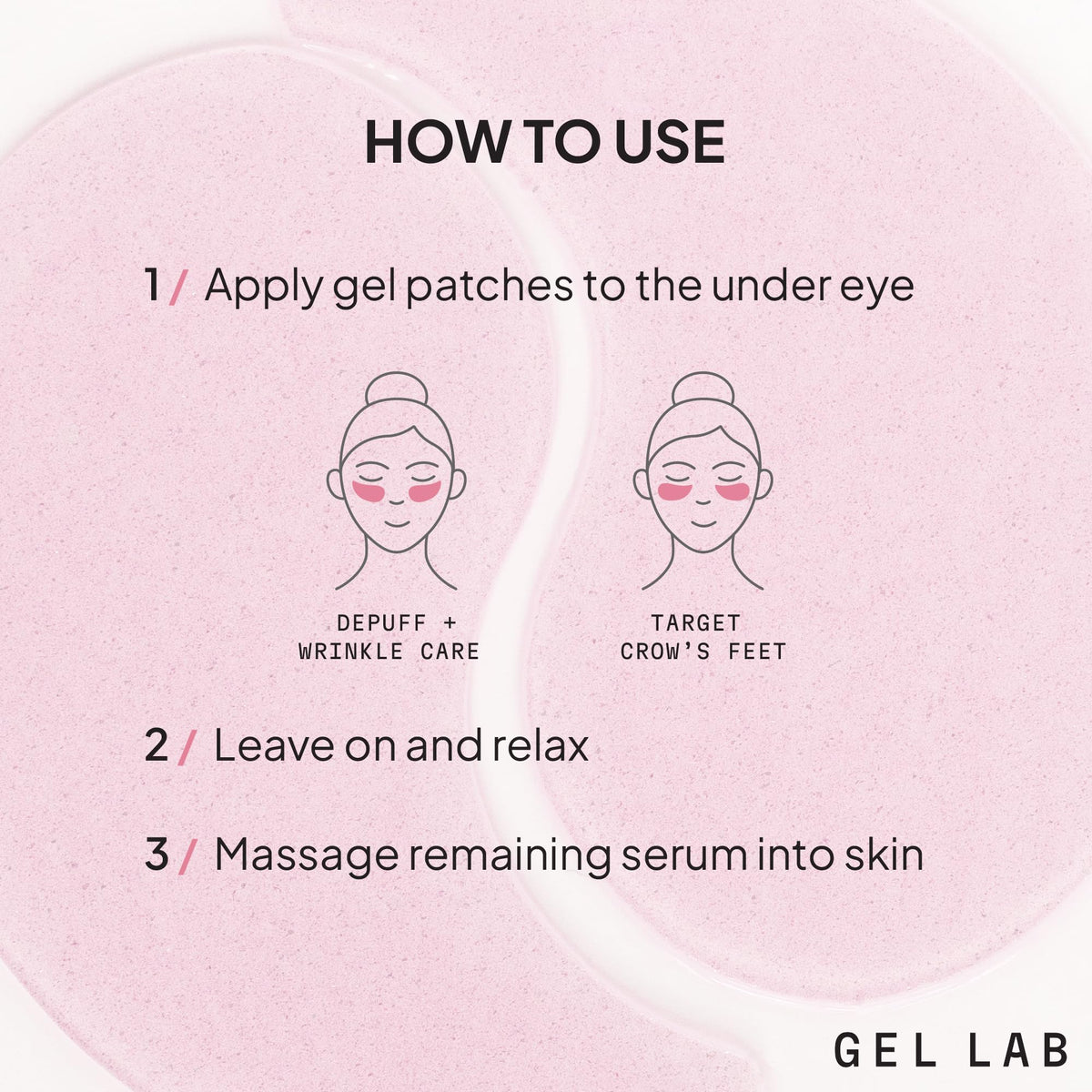 Gel Lab RENEW event-ready glow around the eyes hints at confident appearances.