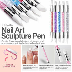 GEL PARTY dual-ended dotting tools closeup enables perfect dots