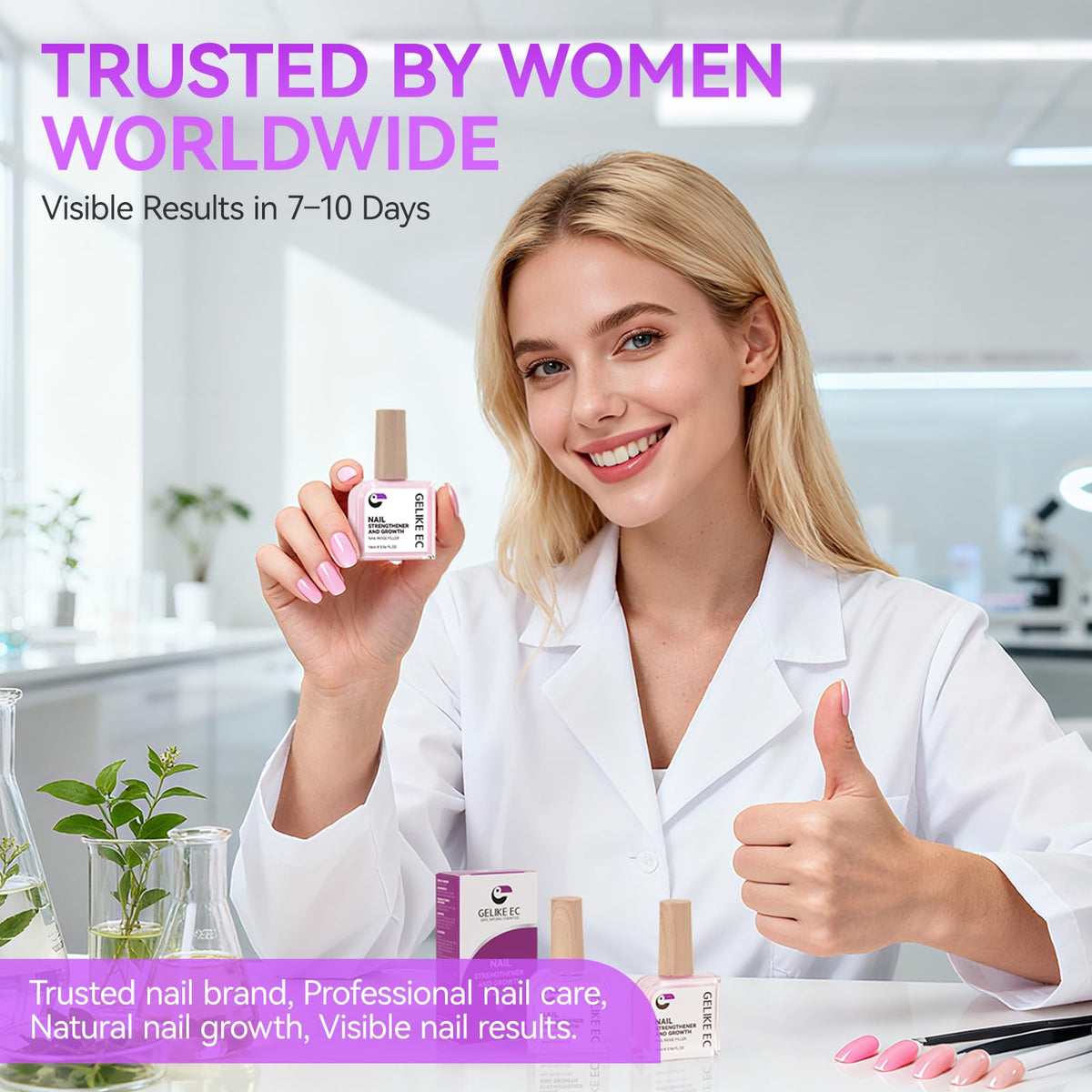 Gelike EC base coat usage illustrates foundation for strong, smooth nails