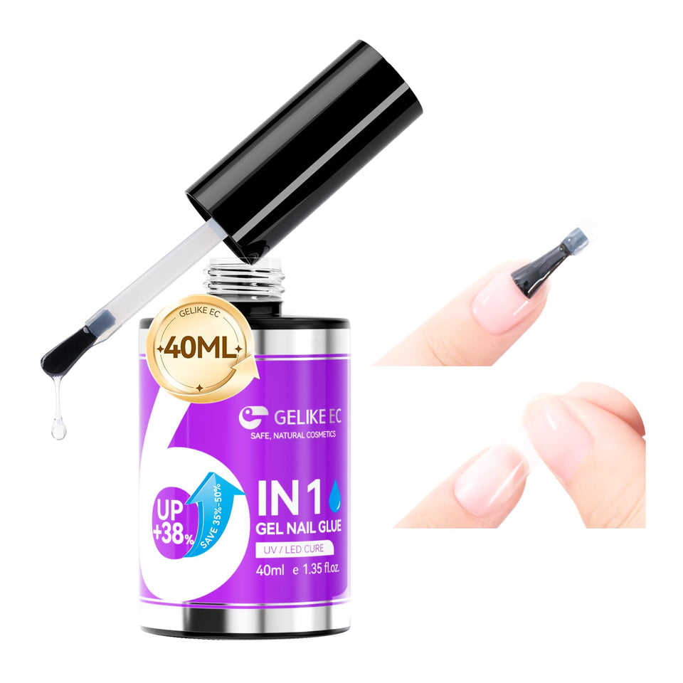 Gelike EC bulk nail glue 40ml bottle pour for quick salon applications