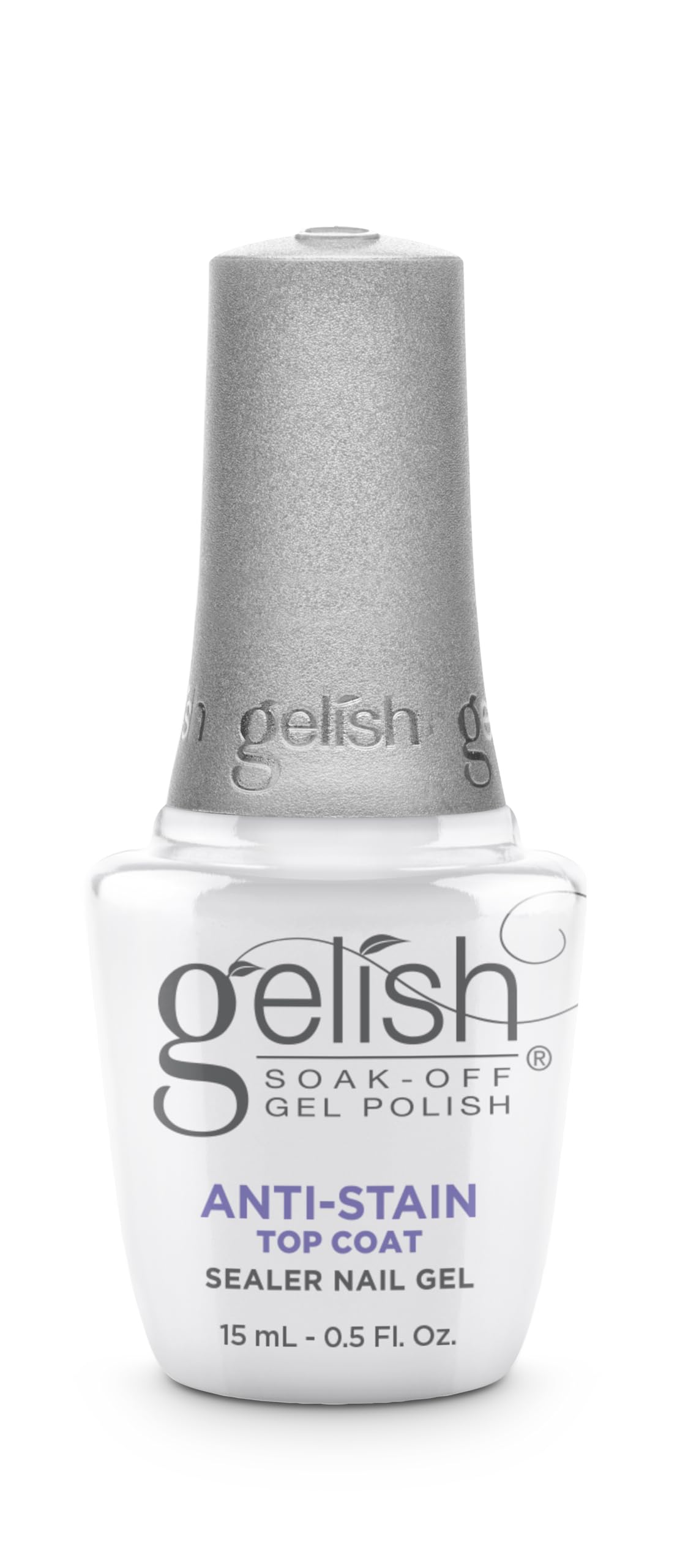 Gelish Anti-Stain Top Coat bottle with stain-resistant shine