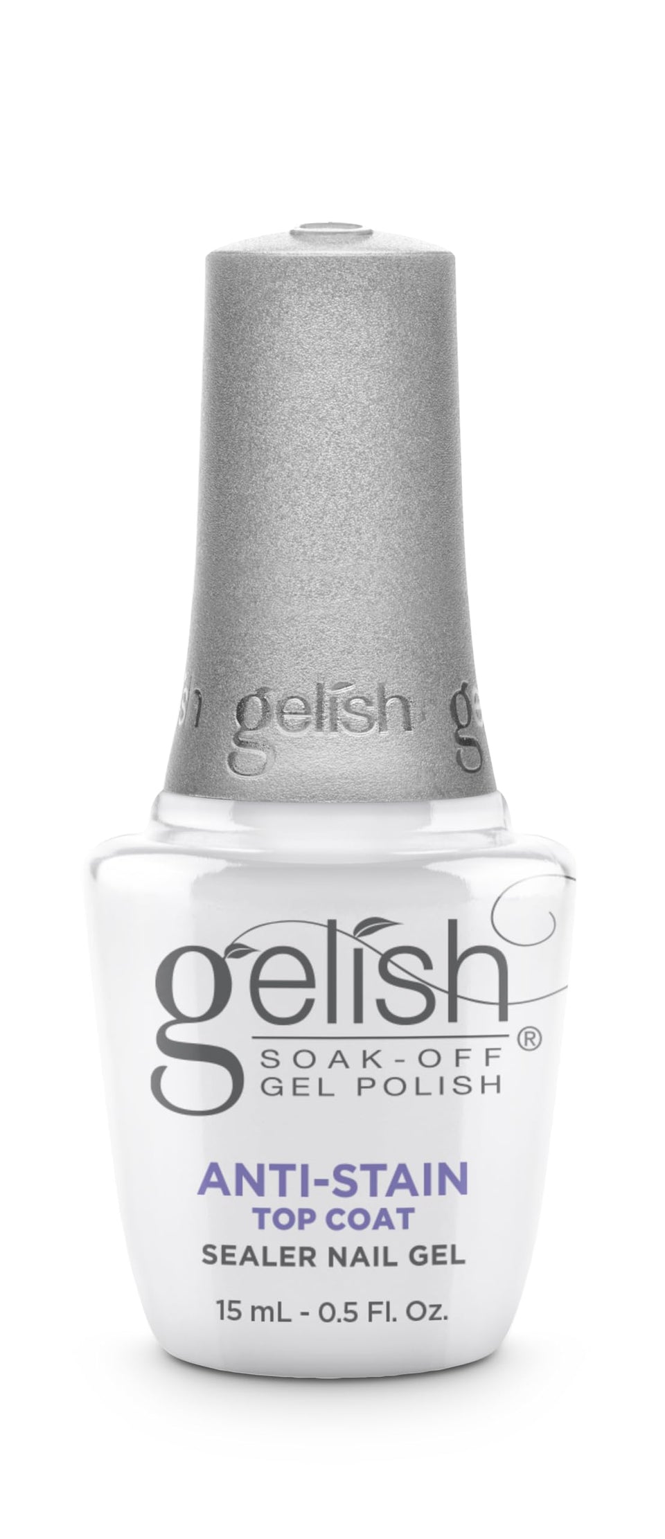 Gelish Anti-Stain Top Coat bottle with stain-resistant shine