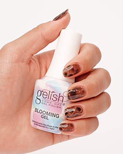 Gelish Blooming Gel results in a glossy, long-lasting nail art look.