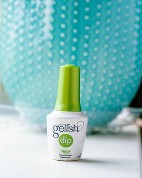 Gelish Dip Basix Kit application brush demonstrates precise control for crisp lines.