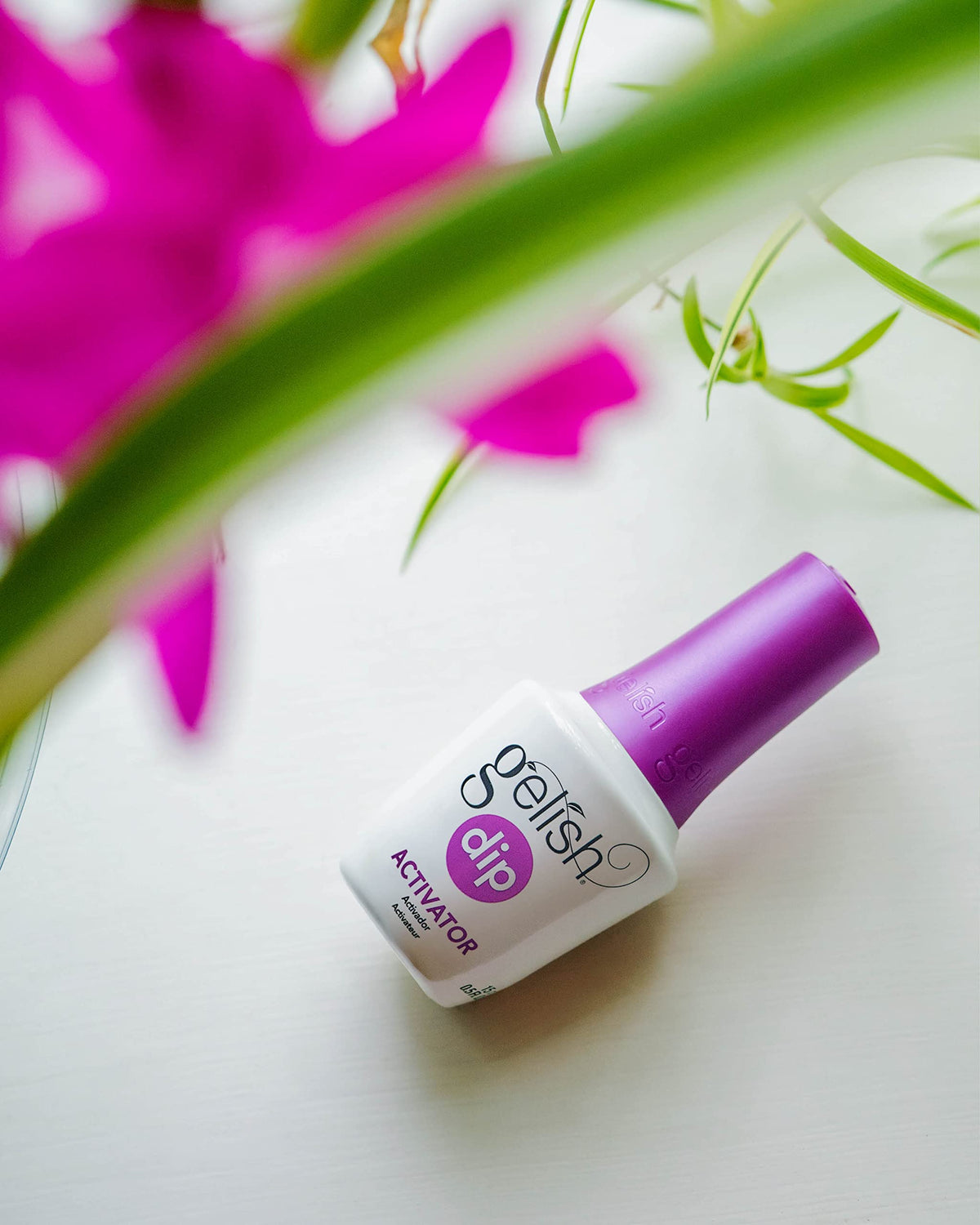 Gelish Dip Basix Kit home manicure set enables durable, chip-free wear.