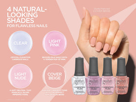 Gelish Foundation Flex nails before and after showcase shapelier flexible nails