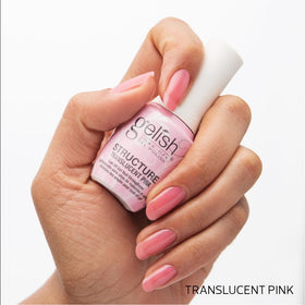 Gelish Structure Gel nail base application demonstrates versatile strength and concealing power.