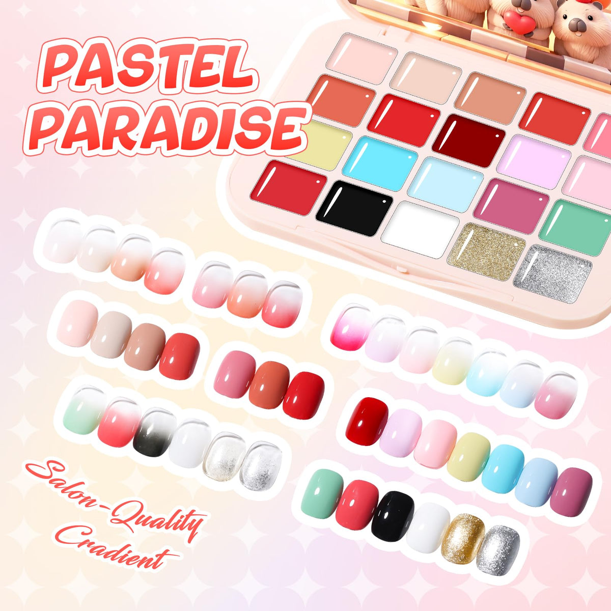 GELLAKTIK all-in-one palette with 20 colors