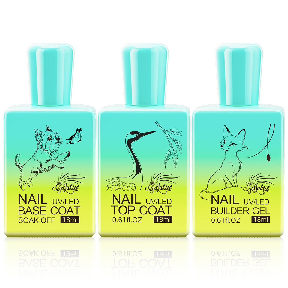 Gellaktik base coat 18ml protects natural nails and prevents yellowing.