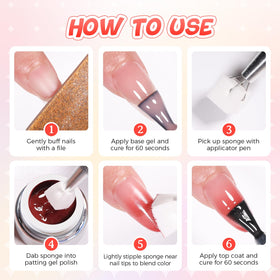 GELLAKTIK blush-toned ombre nails ideal for soft everyday manicures.