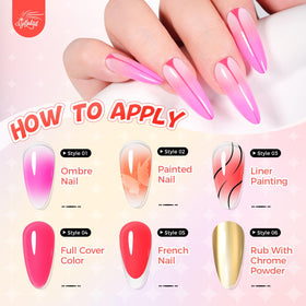 GELLAKTIK gradient nail art kit for fast, beginner-friendly ombre effects.