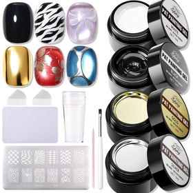 GELLAKTIK chrome gel nail polishes in silver and gold for a brilliant manicure.
