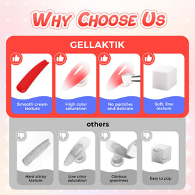 GELLAKTIK mirror chrome powders add dazzling metallic highlights.