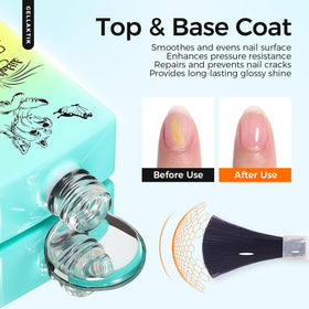 Gellaktik no-wipe top coat 18ml delivers a high-gloss, durable finish.