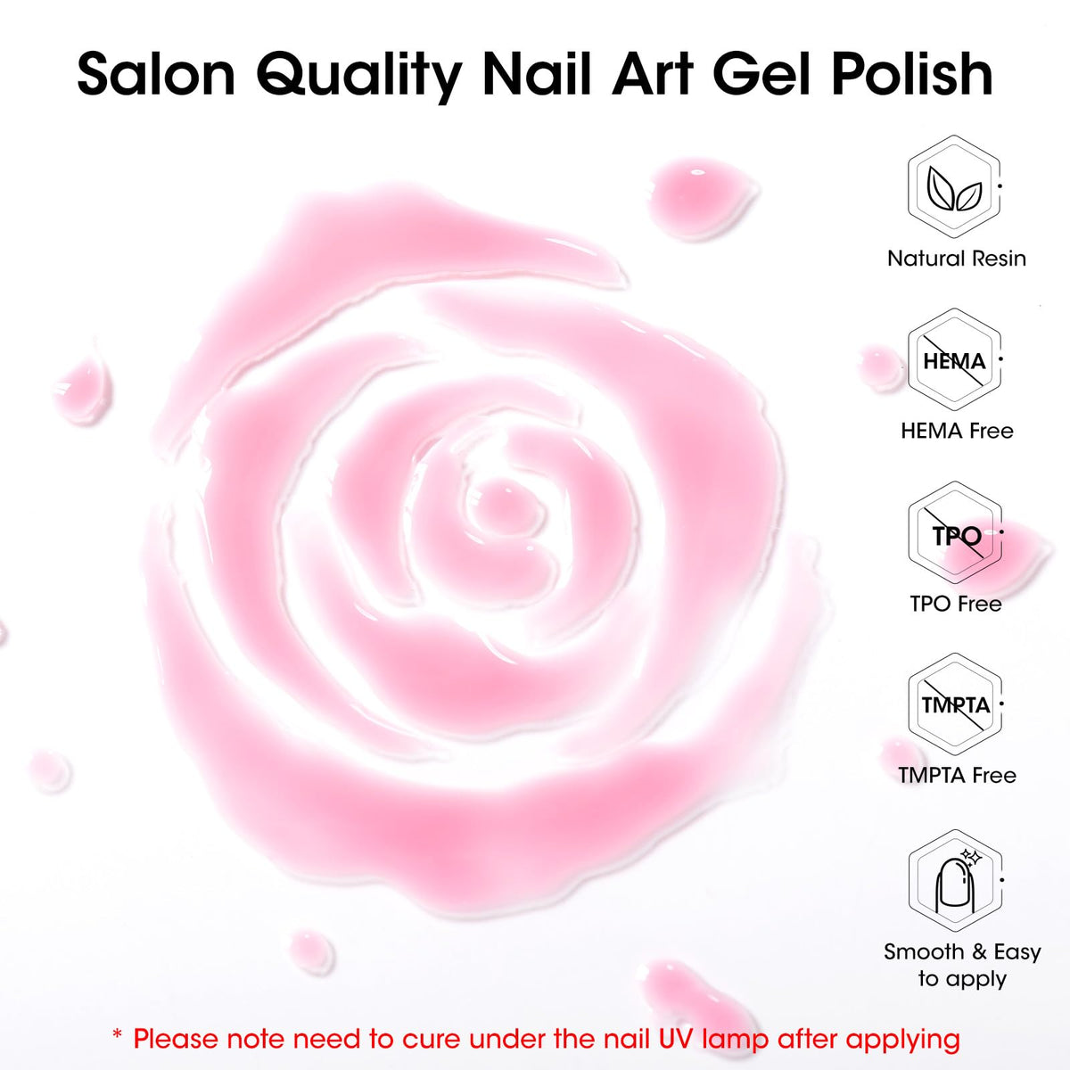 GELLEN 3-free formula designed for sensitive nails with smooth, easy application.