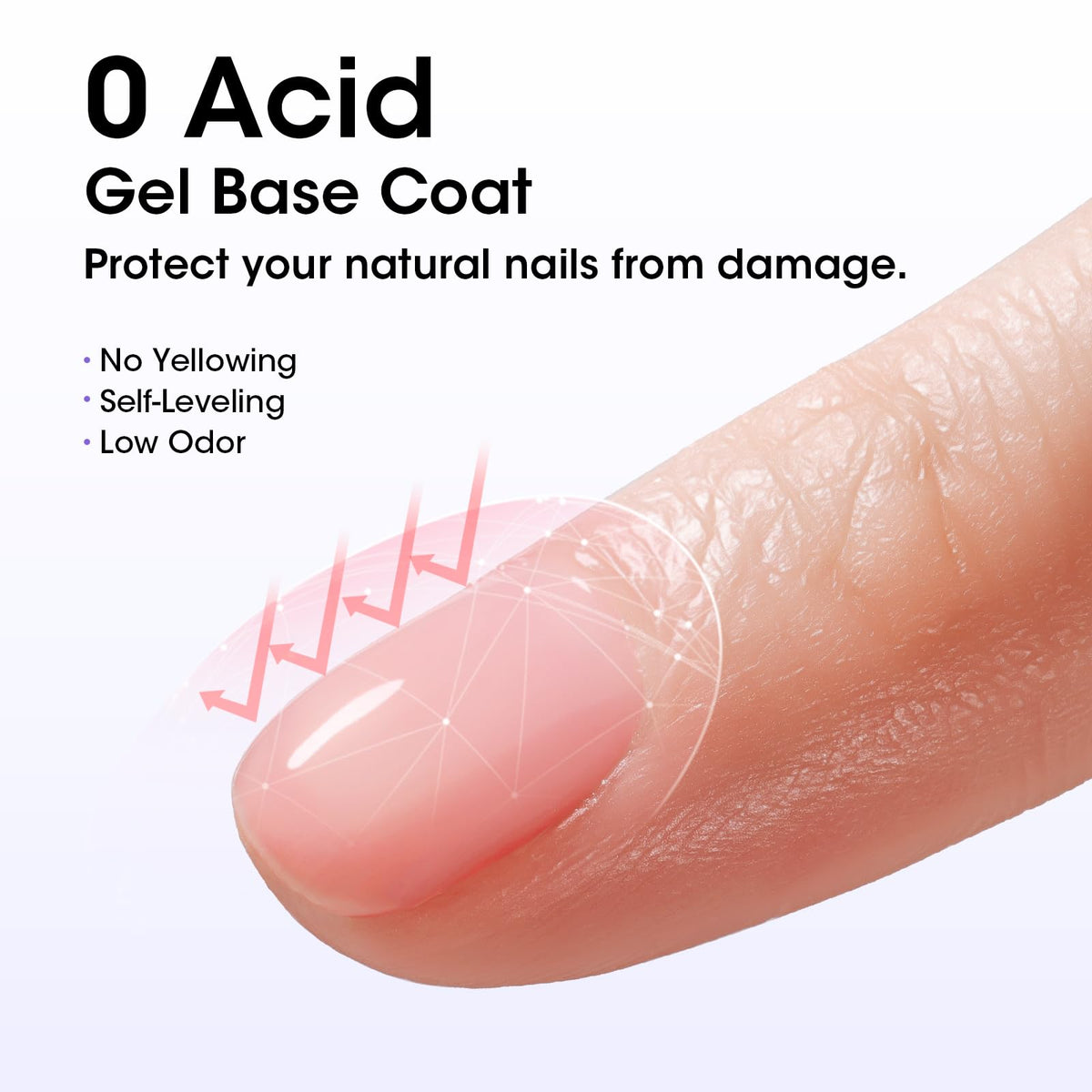 GELLEN base coat brush-application showing smooth, even gel base.