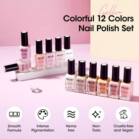 GELLEN glossy chip-resistant finish close-up on a nail surface