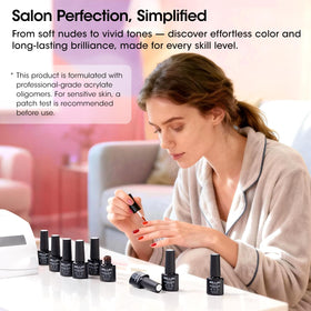 GELLEN glossy top coat delivering high-shine finish and color protection.