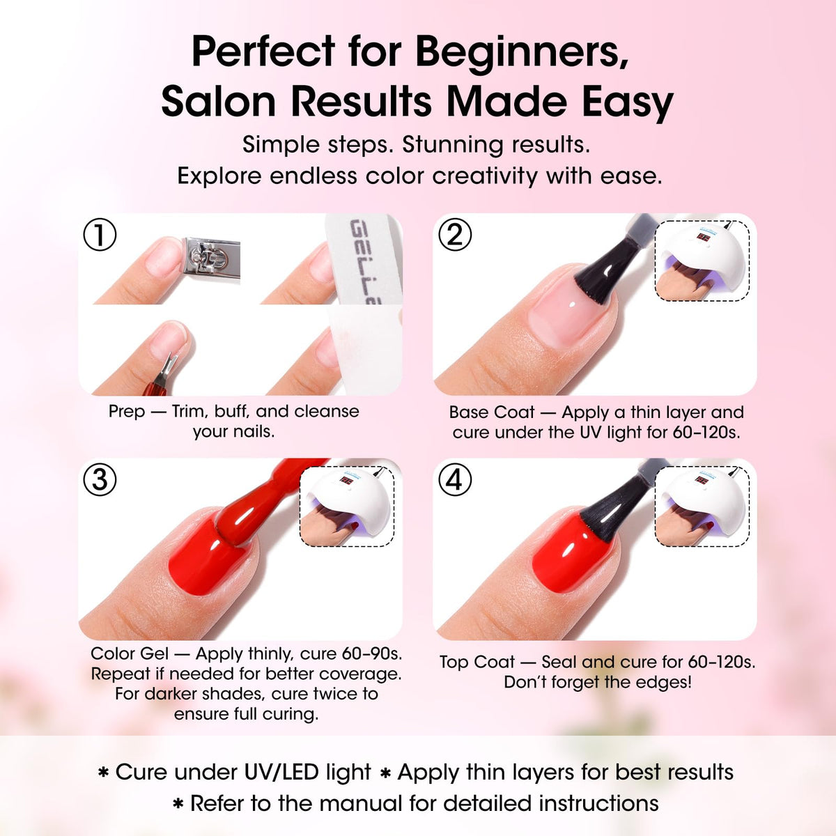GELLEN nail art ideas display for creative DIY looks.