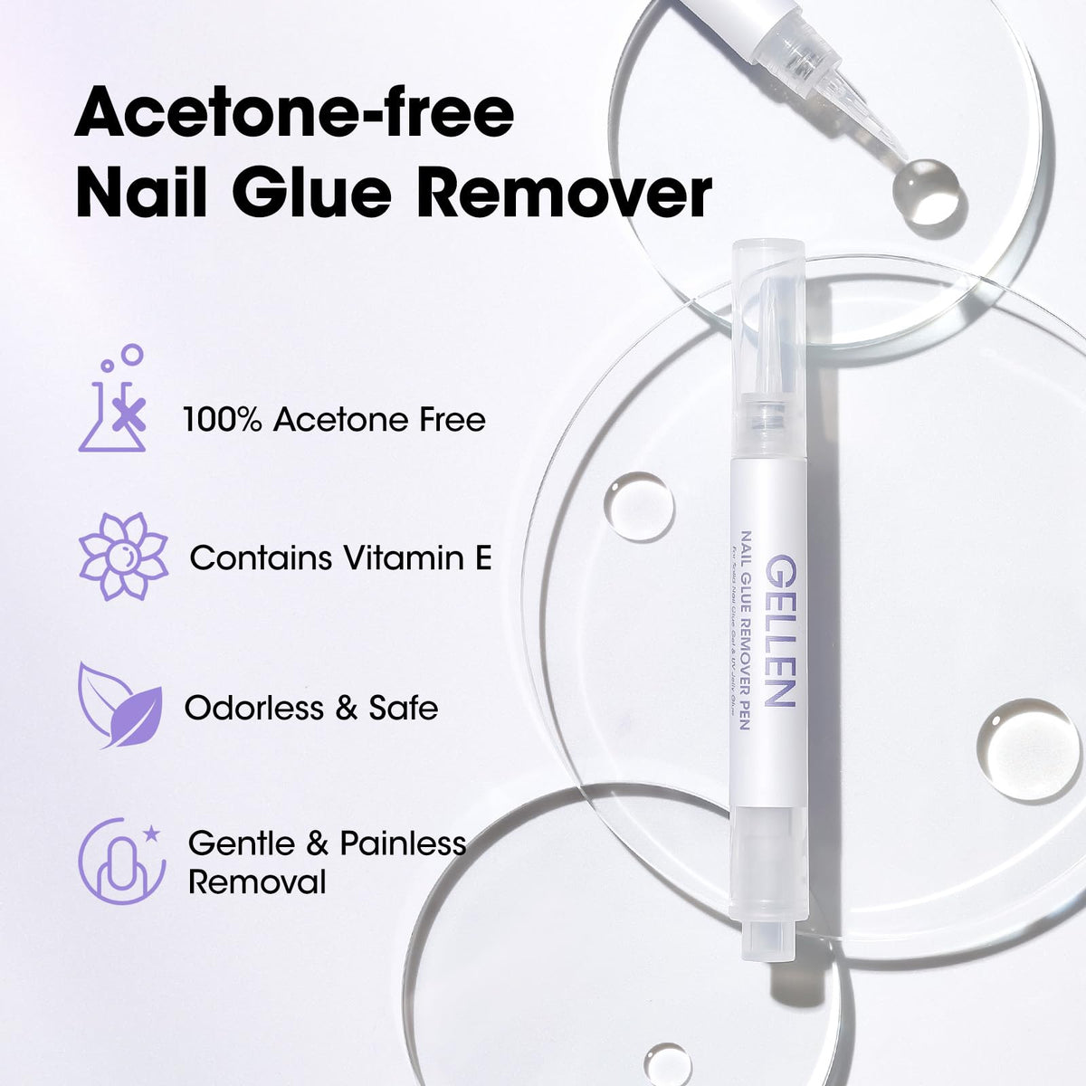GELLEN remover pen features one-handed operation for precise application