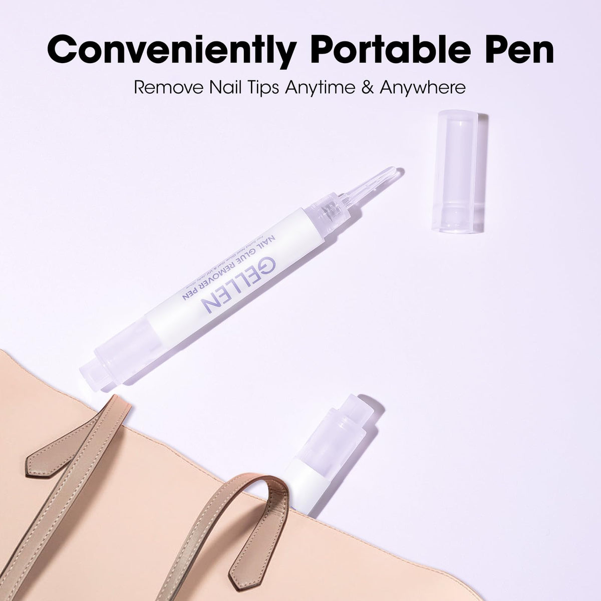 GELLEN portable pen fits into a cosmetic bag for on-the-go use