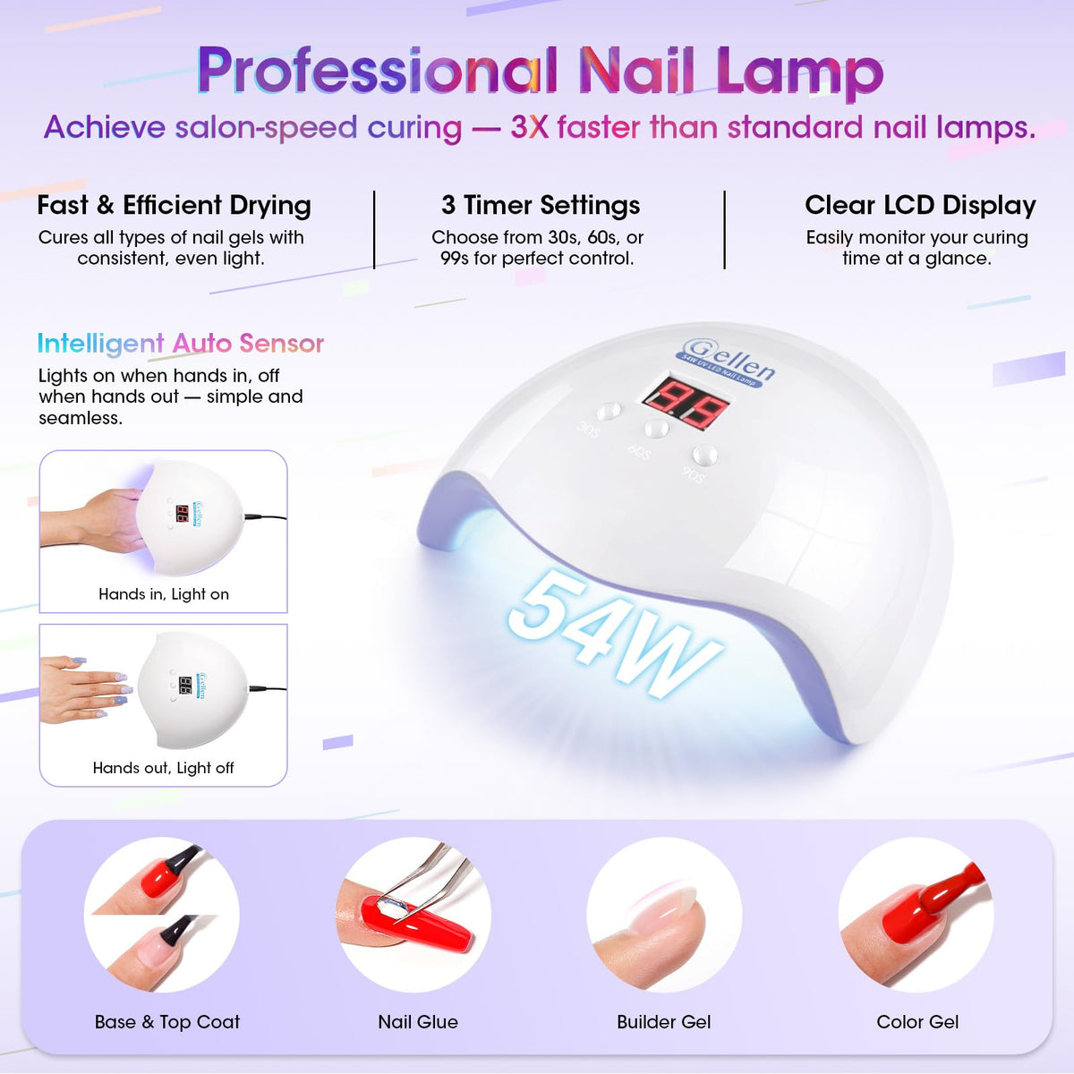 GELLEN remover pads for easy gel removal.