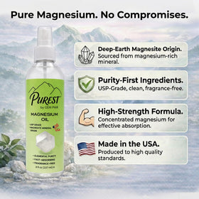 GEM PWR Purest Magnesium Oil Spray applied to feet after a workout.