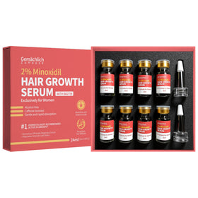 Gemächlich Zu Hause Minoxidil for Women bottle shows a lightweight, non-greasy serum for daily use.