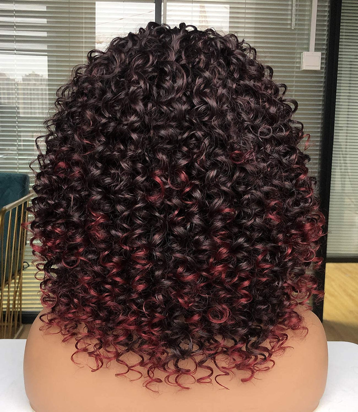 GEMBON Curly Afro Wig in motion demonstrates versatile styling from office to party.