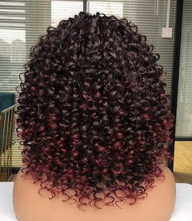 GEMBON Curly Afro Wig in motion demonstrates versatile styling from office to party.