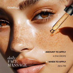 GEMELLE Face massage oil glide for smooth skin absorption