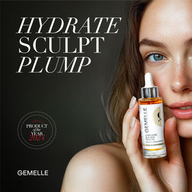 Gemelle oil texture swatch showing lightweight hydration and non-greasy finish.