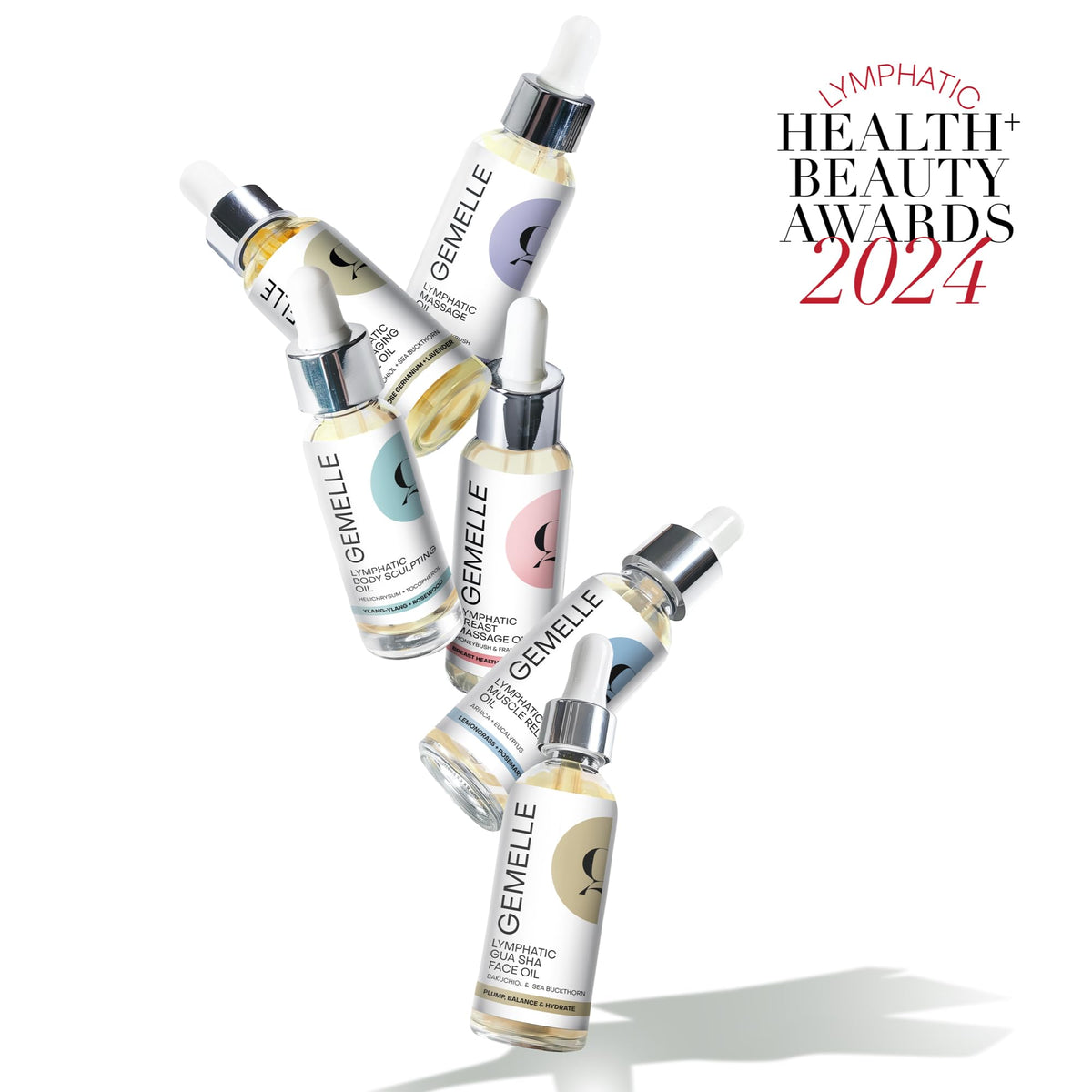 GEMELLE Premium natural botanical oil packaging conveys luxury