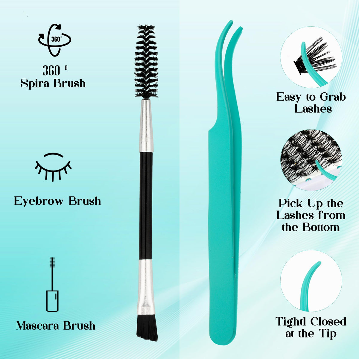 Gemerry precision lash tweezers for secure placement.