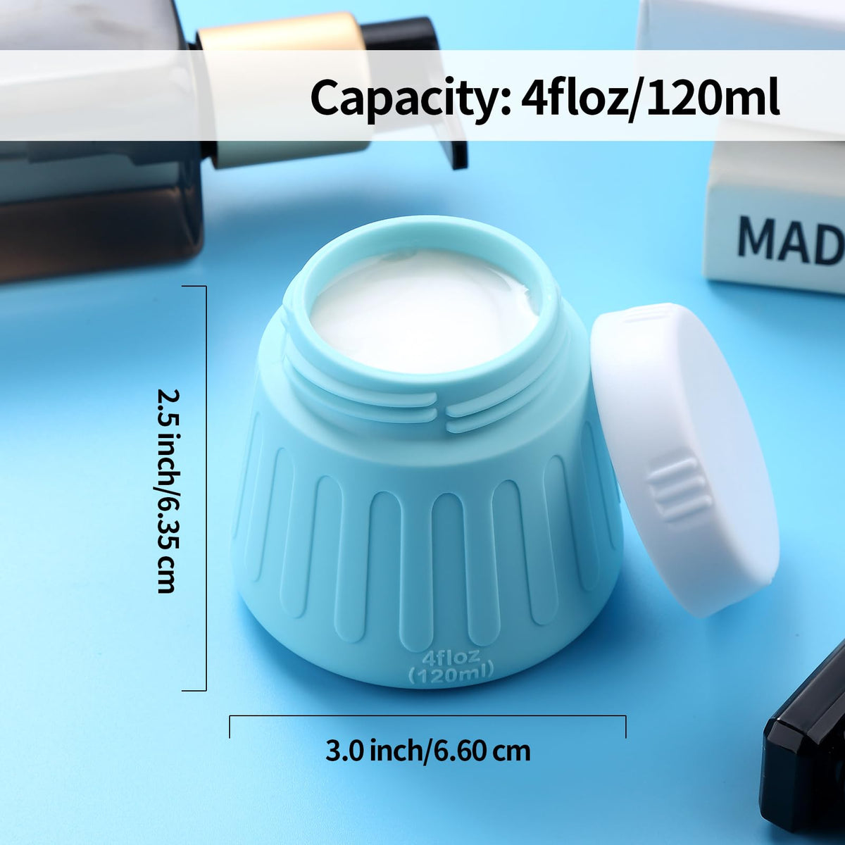 Gemice BPA free durable silicone jars for reusable daily essentials