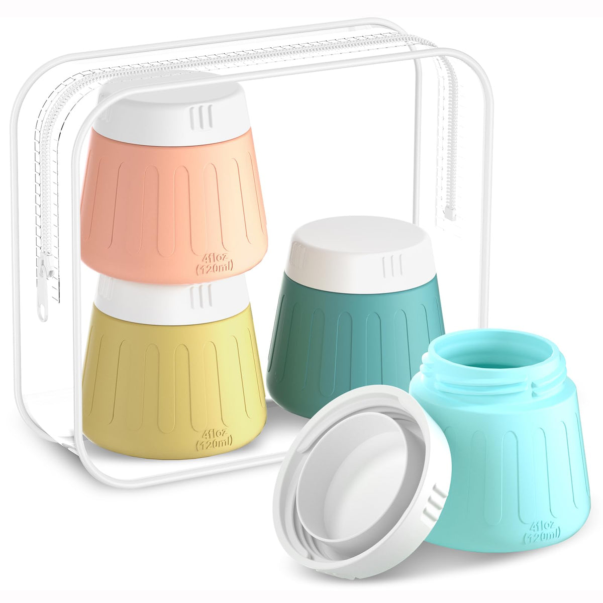 Gemice leakproof silicone jar lids keep liquids secure during travel