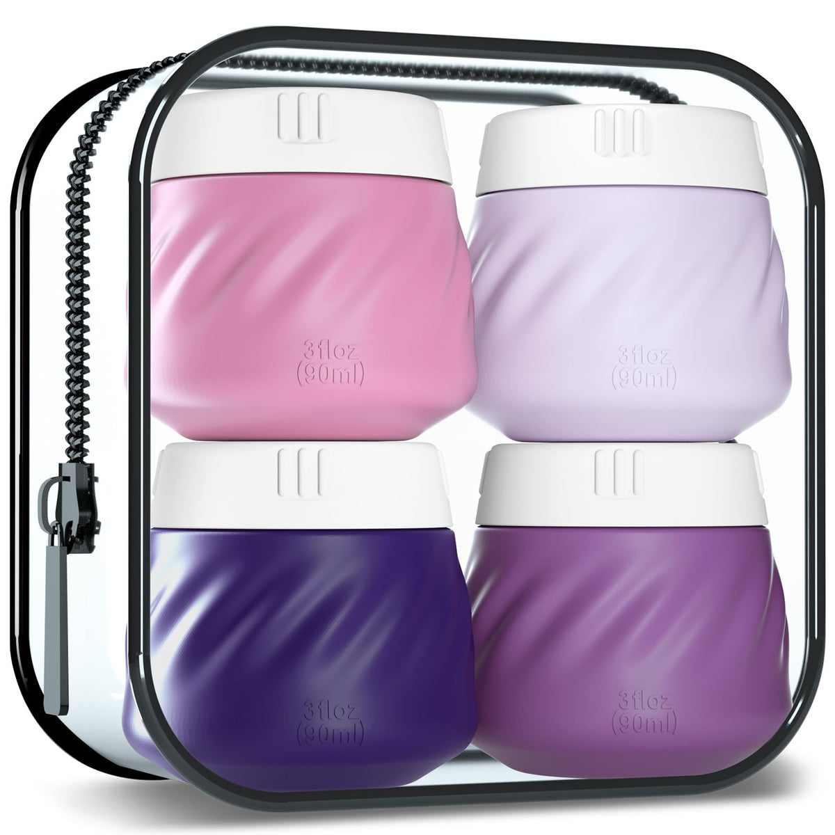 Gemice silicone cream jar 3oz with leakproof cap for travel storage