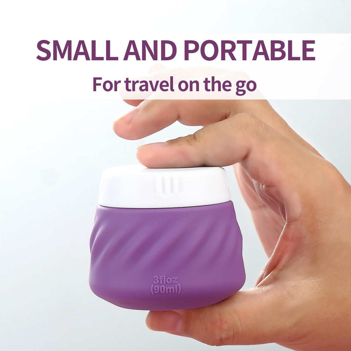Gemice four-pack silicone travel jars for organized cosmetics