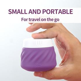 Gemice four-pack silicone travel jars for organized cosmetics