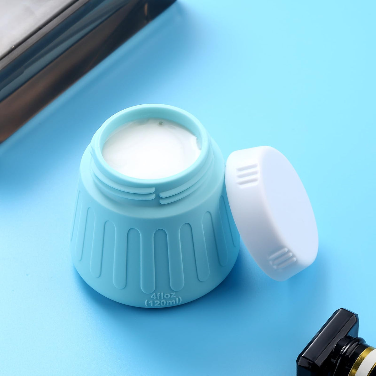 Gemice wide opening silicone slime jar for easy filling and access