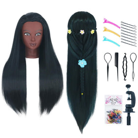 Gemiei mannequin head with 26-28 inch hair for practice and styling sessions.