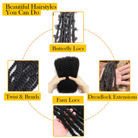 Gemlong Afro Kinkys bulk hair dye-ready, suitable for color customization.