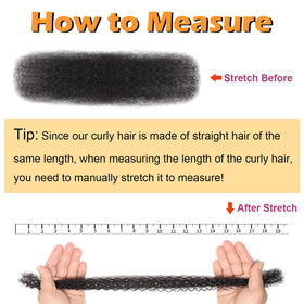 Gemlong Afro Kinkys bulk hair natural tone blending with own hair.
