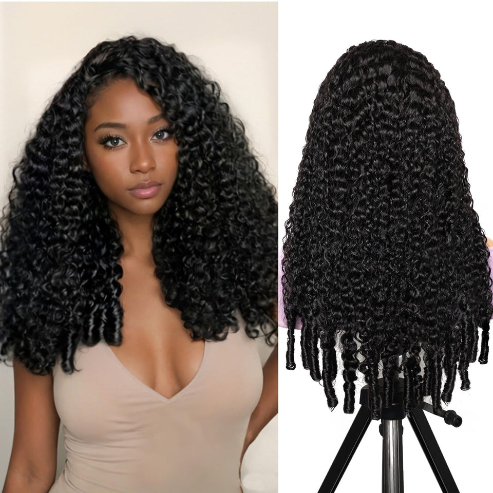 Gemlong Hair half wig 20in Burmese curls for natural volume and daily wear.