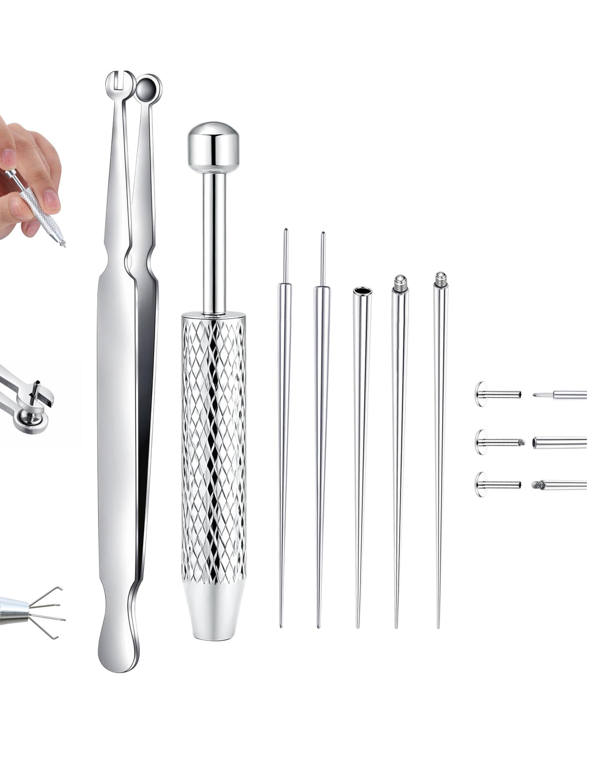 GemQUEEN piercing taper ball grabber tool securely grips small parts for precise insertion.